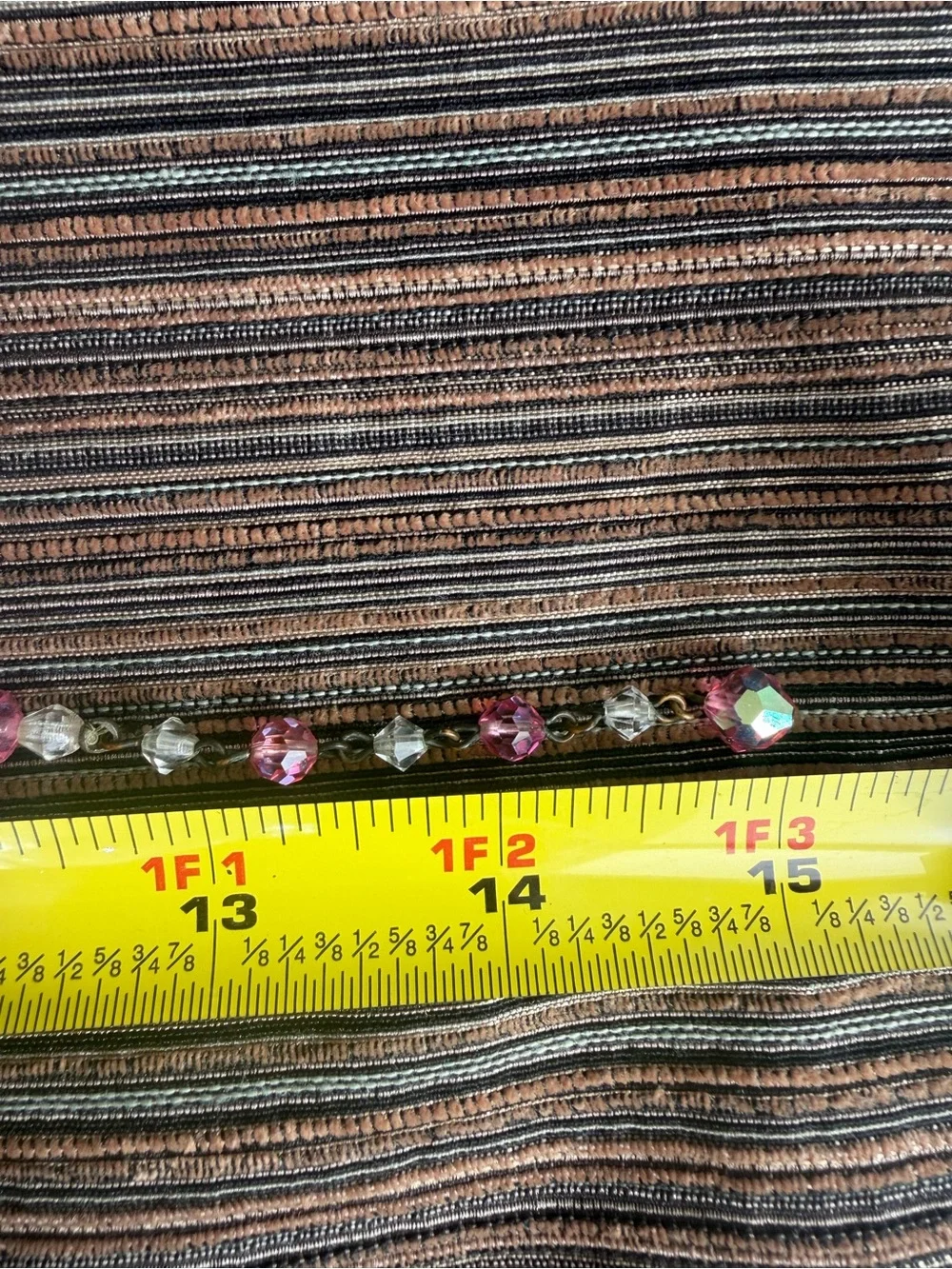 Vintage Y2K Pink Crystal Bead Necklace - Women's Jewelry